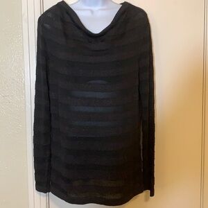 Jones New York Black Knit Pullover Top, L
